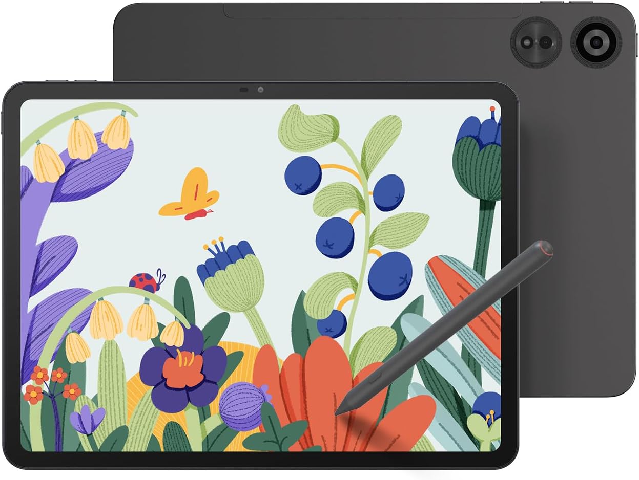 HUION 12.7 Inch Android 14 Tablet, Kamvas Slate 13 Standalone Tablet with 2K QHD Resolution Full-Laminated Screen, 8G+256G+1TB Expandable, 10000mAh Battery, Multi Window Display, Portable