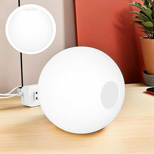Vista 16 de Vaguelly Sombras de lámpara de globo blanco con apertura superior sin cuello, cubierta de lámpara de bola redonda para apliques de pared