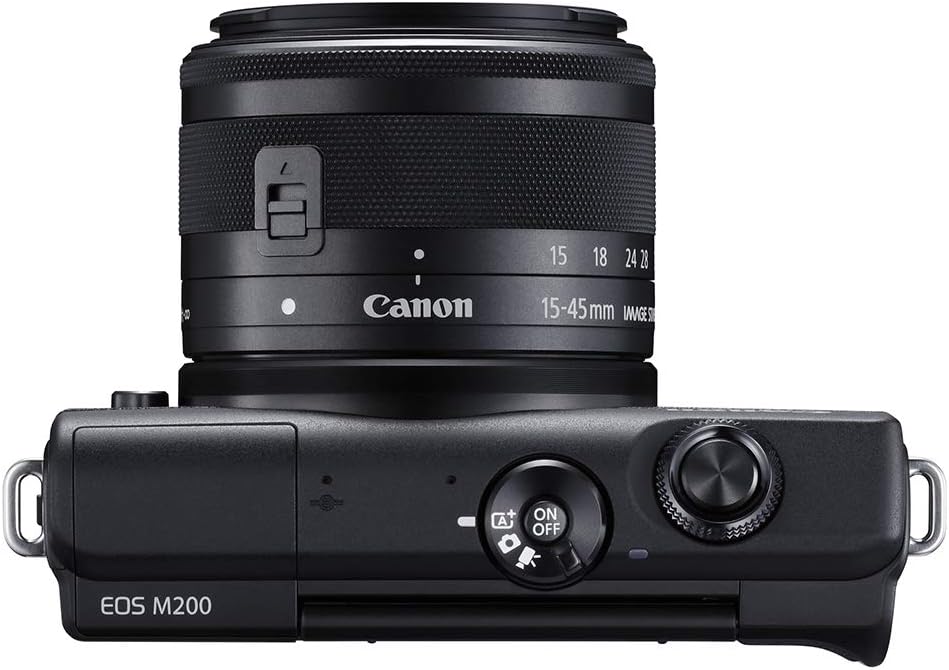 canon eos m200 compact mirrorless digital vlogging camera with ef m 15 45mm lens vertical 4k video support 3 0 inch touch panel lcd built in wi fi