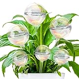 6PCS Plant Watering Globes,Iridescent Rainbow Clear Watering Bulbs,Glass Self Watering Planter Insert,Watering Bulbs for Flowerpot,Indoor,Outdoor,Hanging Plants Home Garden(3 Large+3 Small)