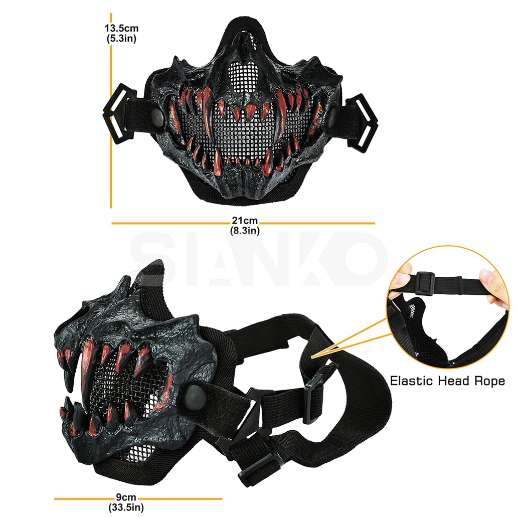 Masque Airsoft Demi-Visage - Résine Antichoc 700 FPS - Camouflage Tactique - Pour Paintball, Survie, Cosplay Replique Airsoft Masque Airsoft Demi-Visage - Résine Antichoc 700 FPS - Camouflage Tactique - Pour Paintball, Survie, Cosplay Replique Airsoft