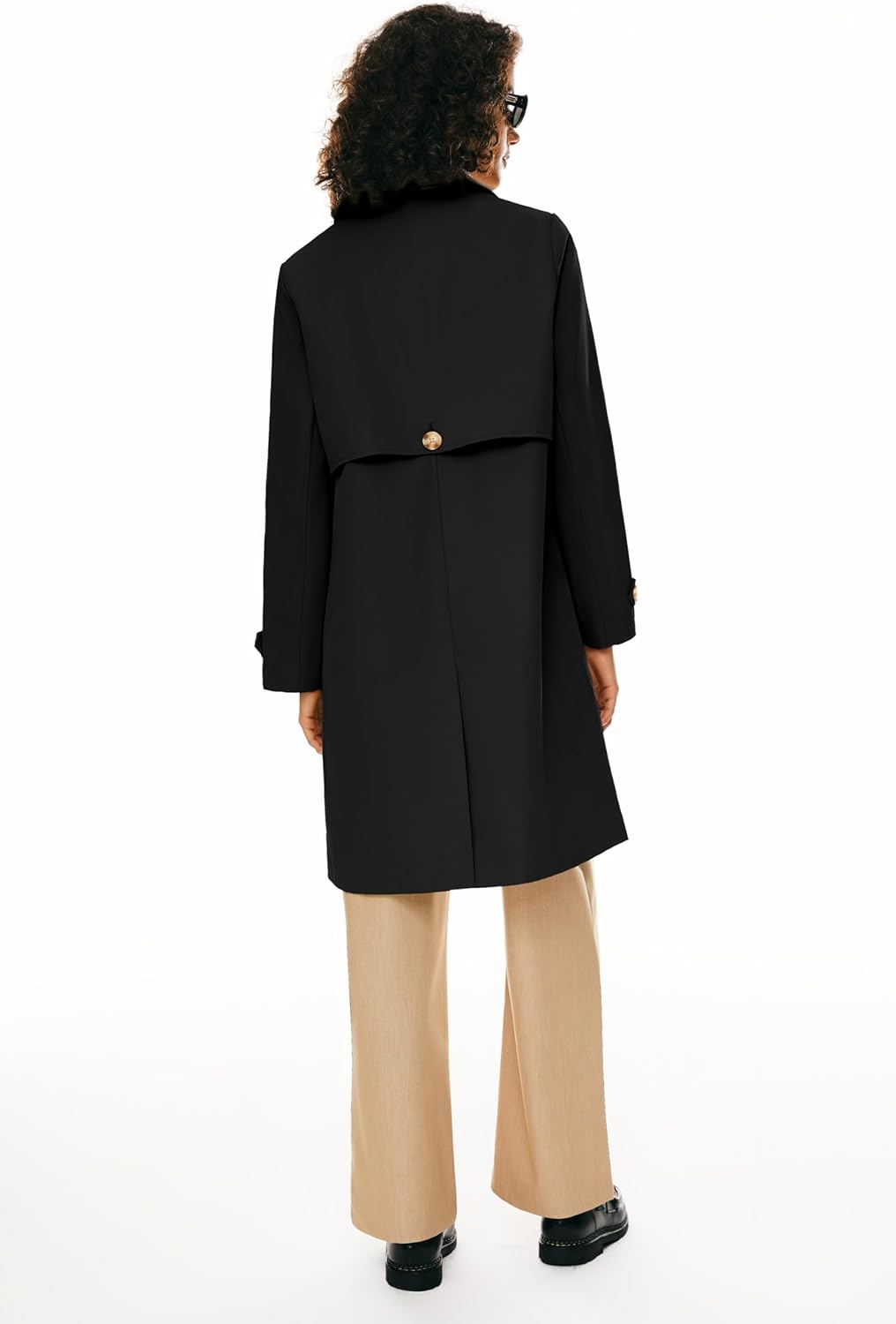 Orolay Women's Single Breasted Trench Coat Mid Long Classic Lapel Windproof Slim Outerwear Coats - Image 2