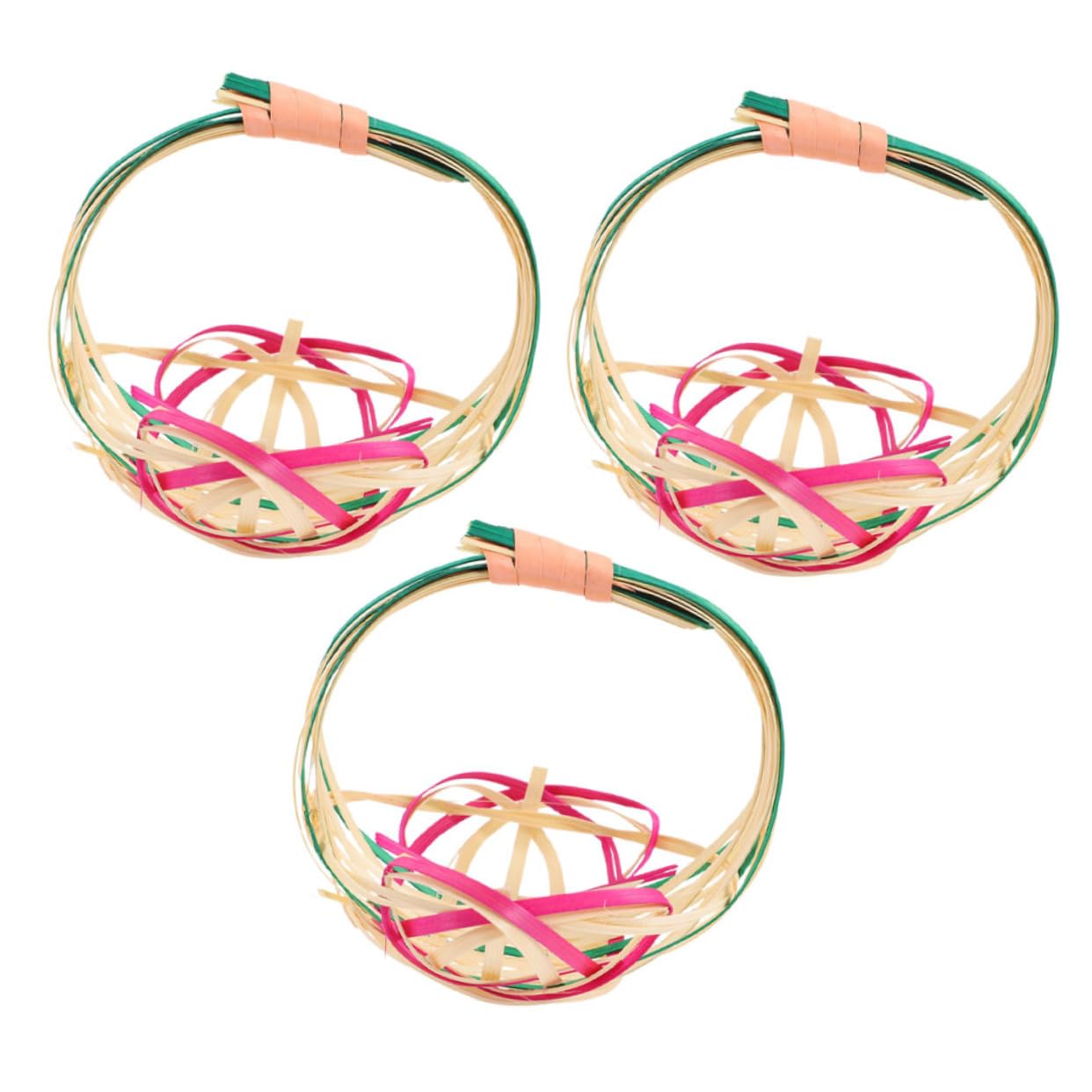 STOBAZA 3pcs Sushi Plate Sushi Serving Tray Japanese Sushi Serving Basket Bamboo Woven Tea Tray Sashimi Plate Decor Decorative Fruit Holder