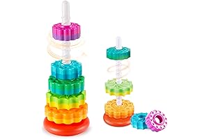 Sensory Baby Toys for 1-3 , Rainbow Ring Spin Montessori Toys