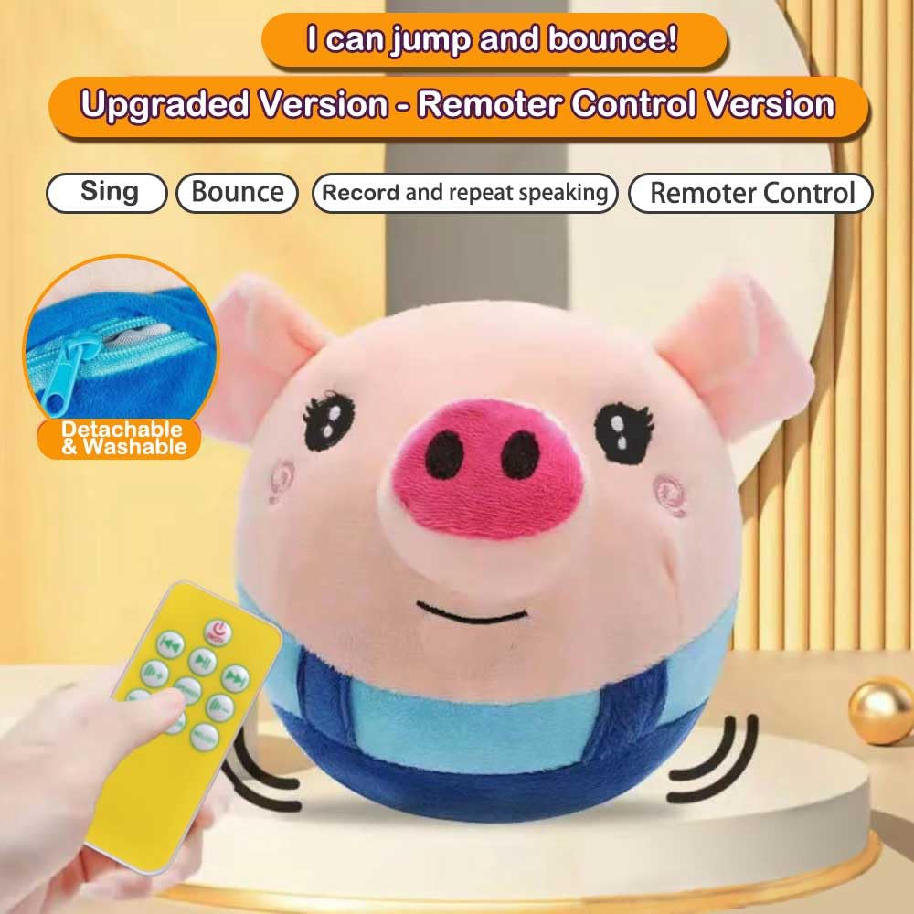 Jouet interactif en peluche pour chien, jouet en peluche qui couine pour chien, chat - Jouet couineur pour chien, chat - Jouet pour animaux de compagnie, chiens, chats (souris pâle + cochon bleu (étui