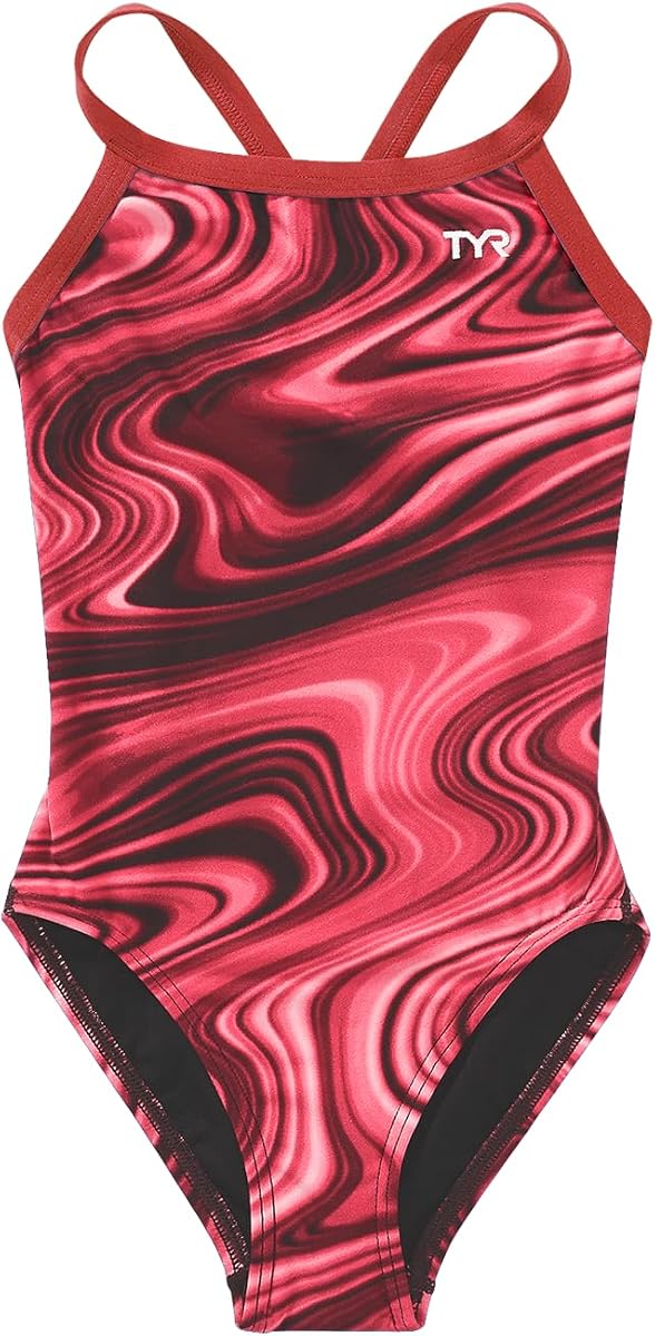 TYR Durafast Elite Diamondfit Traje de baño de una pieza para niña - Traje de baño de entrenamiento atlético y competición - Resiste el cloro