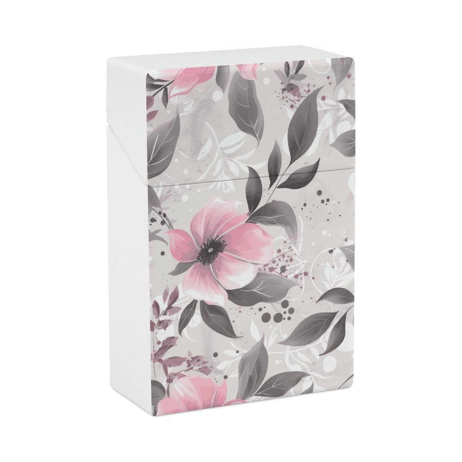 pink cigarette box Amazon.com: Stylish Cigarette Case Pink Flowers and Leaves on Gray Cigarette  Box Extra Slim Cigarette Case : Health & Household