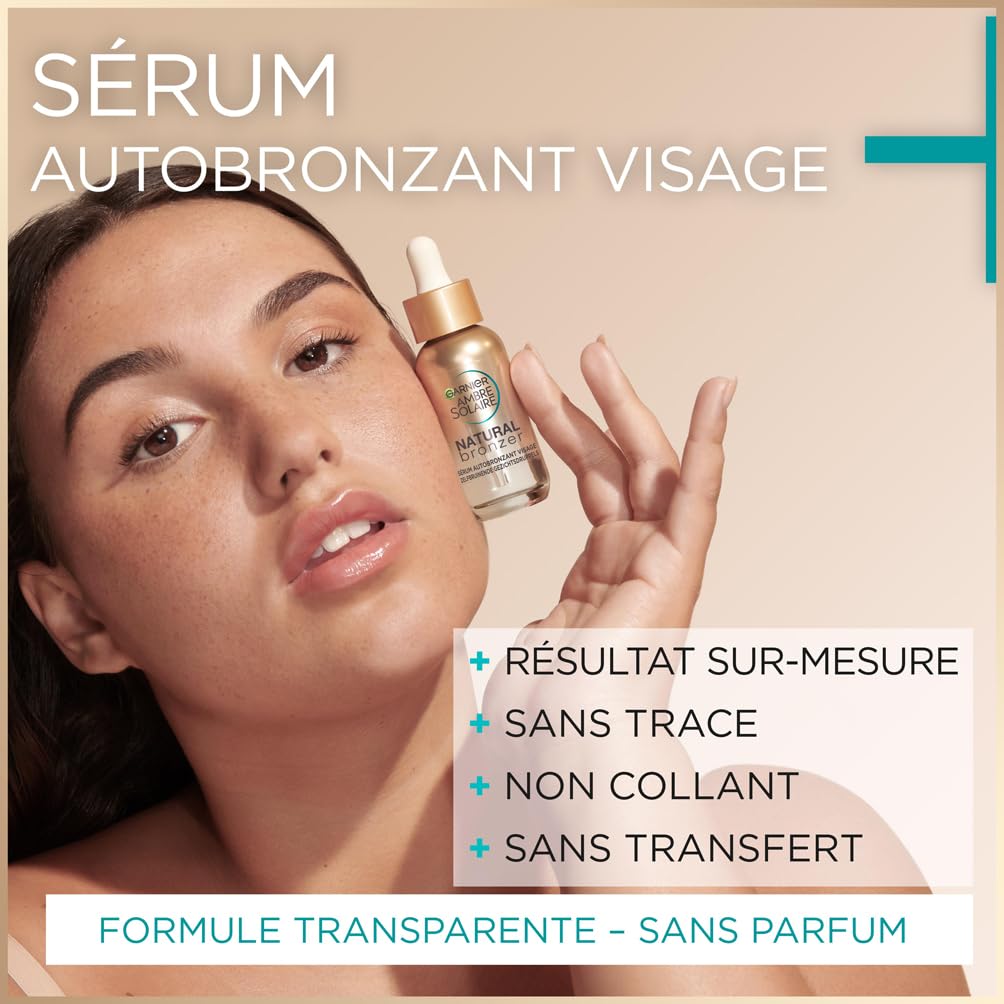 GARNIER Ambre Solaire - Coffret Mousse & Sérum Autobronzants & Hydratants - Teint Naturel & Radieux - Eau De Coco, Glycérine, Acide Hyaluronique - Vegan & Cruelty Free - Visage & Corps