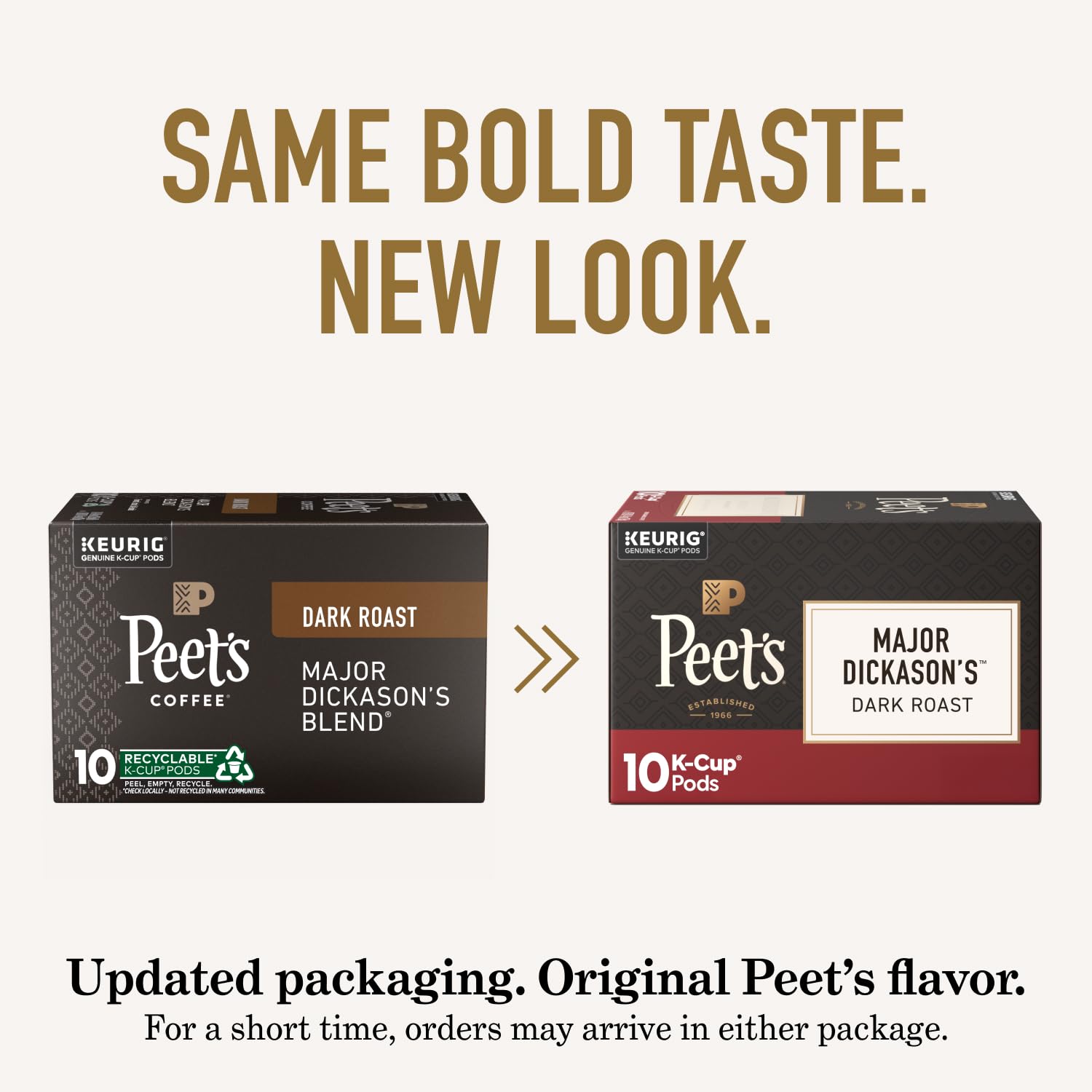 Peet's Coffee Dark Roast Variedad Pack K-Cup Cápsulas de café para Keurig Brewers, paquete variado, 40 vainas