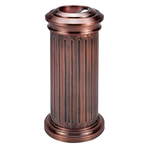 Bote de basura creativo retro cubo de basura redondo al aire libre 12.598 * 28.346 in europeo romana columna cenicero para el vestíbulo del hotel