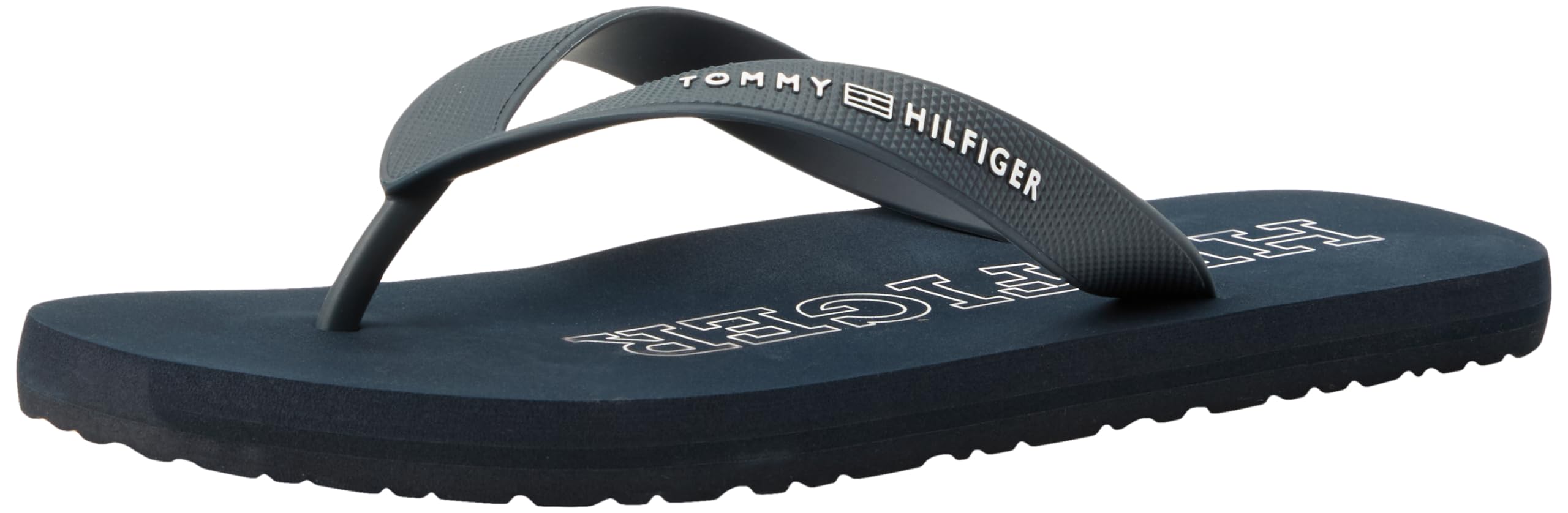 Tommy Hilfiger Chanclas Hombre Rubber Beach Sandal Zapatillas de dedo, Schwarz (Negro), 40