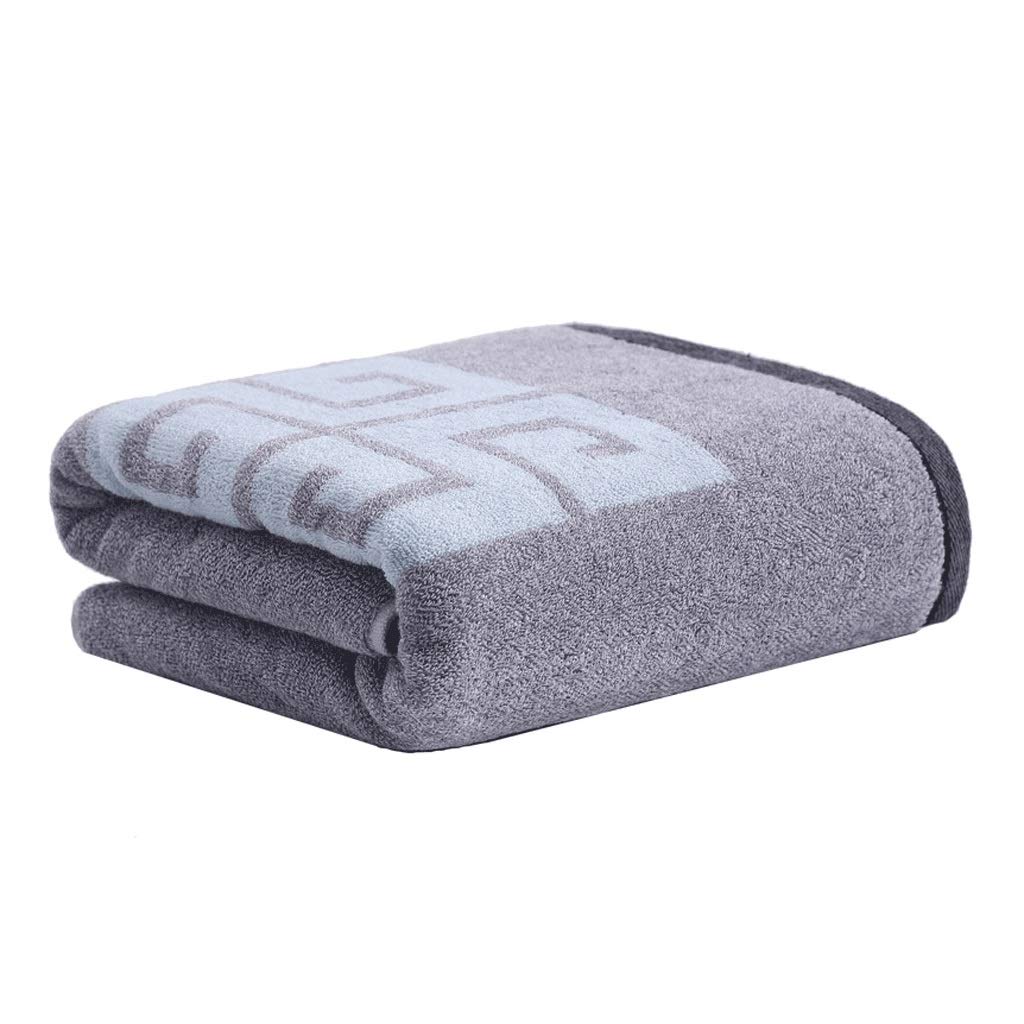 Serviette de plage en coton gris épais - Le drap de bain rembourré idéal pour vos sorties en famille