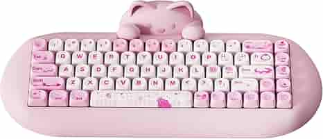 YUNZII C68 メカニカルキーボード（猫デザイン） Amazon | YUNZII C68 ワイヤレスメカニカルキーボード かわいい
