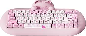 YUNZII♡ゲーミングキーボード ネコ 新品 Amazon | YUNZII C68 ワイヤレスメカニカルキーボード かわいい