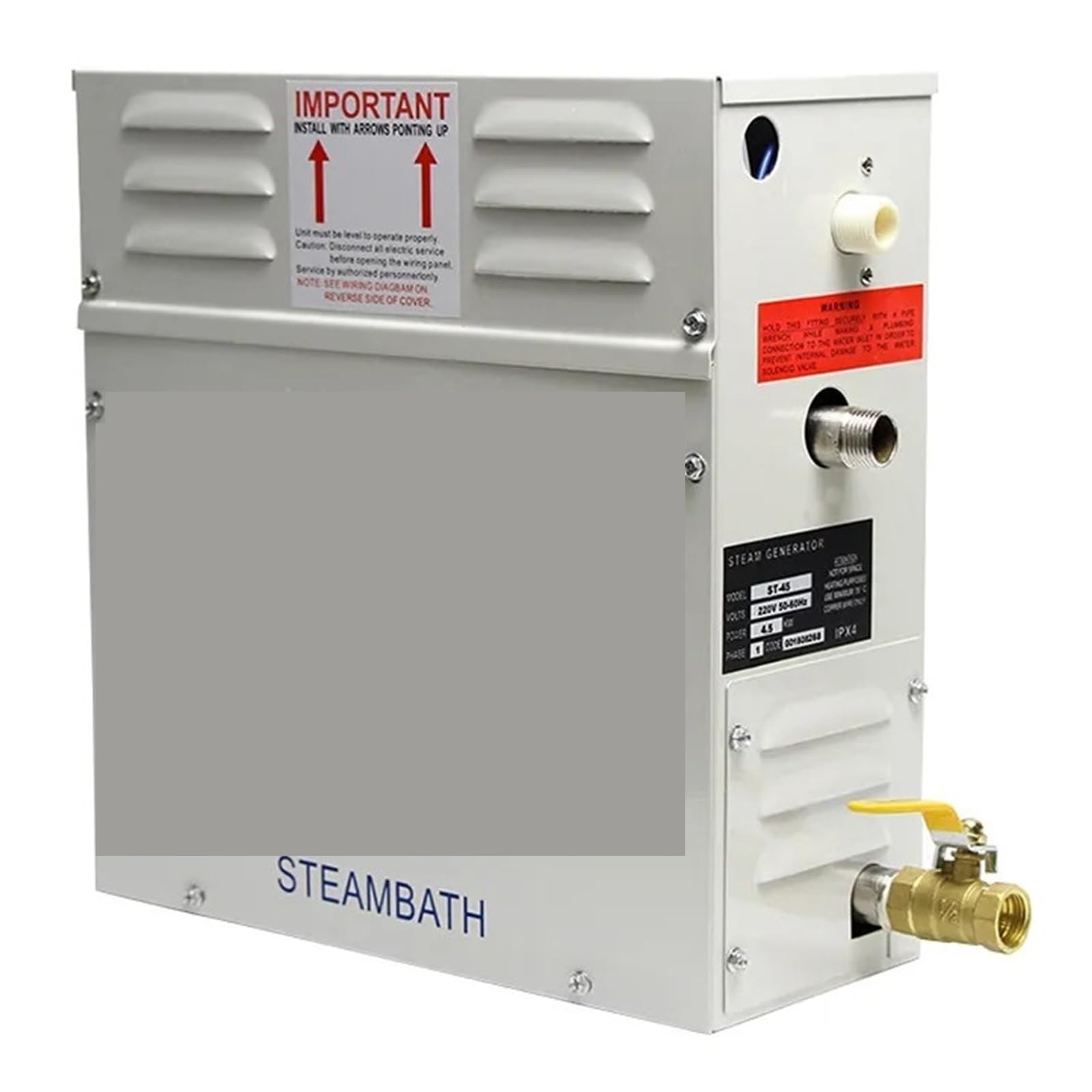 Générateur De Vapeur 3kw 4,5 Kw For Douche, Machine À Domestique, Bain Sauna, SPA, Avec Contrôleur Numérique DéTente à La Maison(4.5kw)