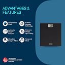 Omron HN 289 (Black) Automatic Personal Digital Weight Machine With Large LCD Display and 4 Sensor Technology For Accurate Weight Measurement gallery image