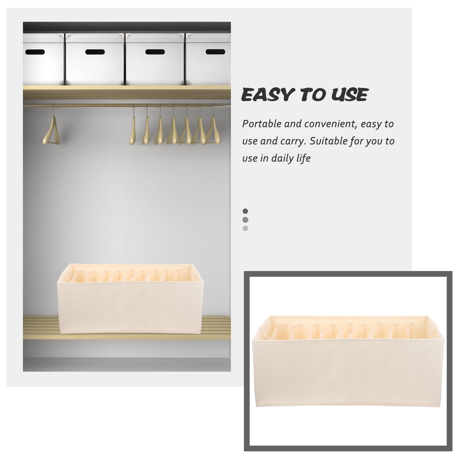 Organizador de Armario 25x9x7 Pulgadas Divisor de Cajones para Ropa Interior y Jeans Almacenaje Funcional para Armarios