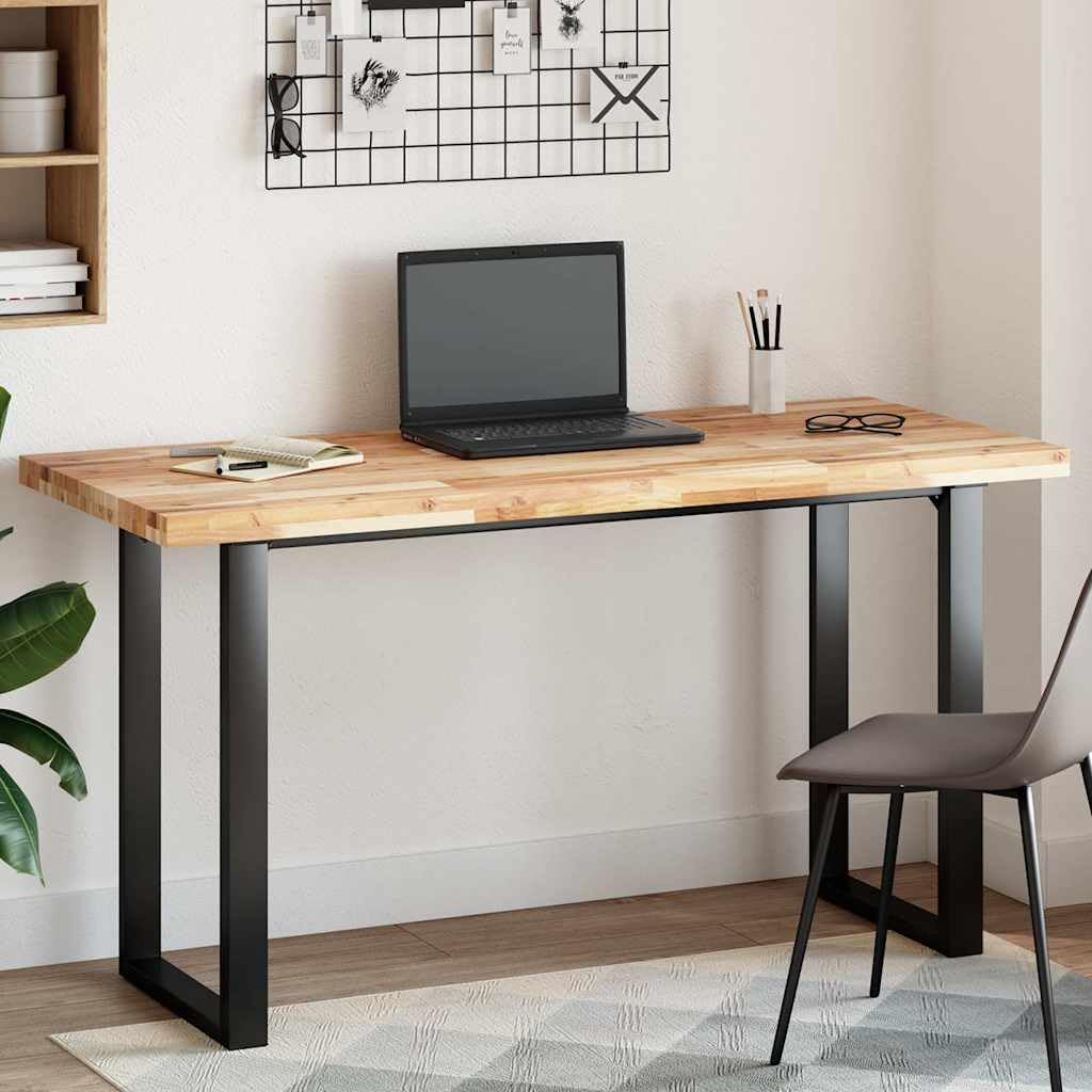 Rechteckige Tischplatte 140x60x4 cm aus massiver Akazie, unbehandelt, geeignet für Esstische, Bistrotische, Couchtische, Küchen, Wohnzimmer, Garten, DIY, Renovierung, Zubehör