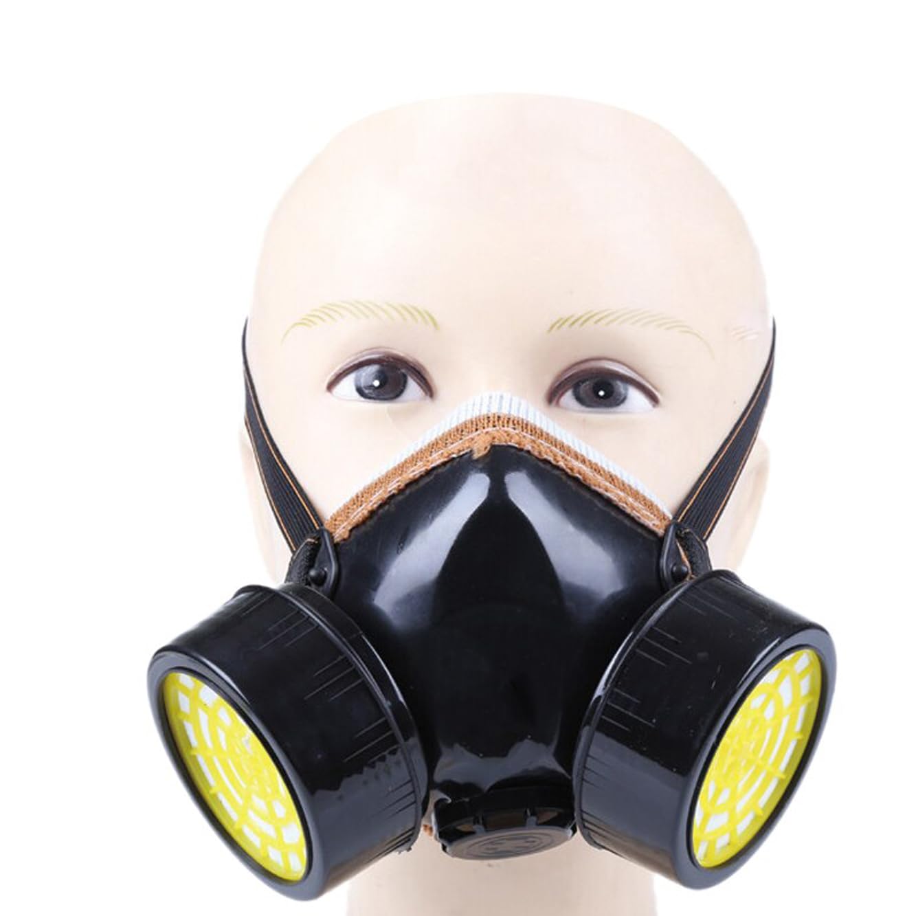 MEZON Gas Mask Respirator with Filters Pest Control Vector Anti Dust Mask Respirator with Double Cartridge Filter Double Gas Mask Protection Filter (B0C96ZL7B7) Amazon Price History, Amazon Price Tracker