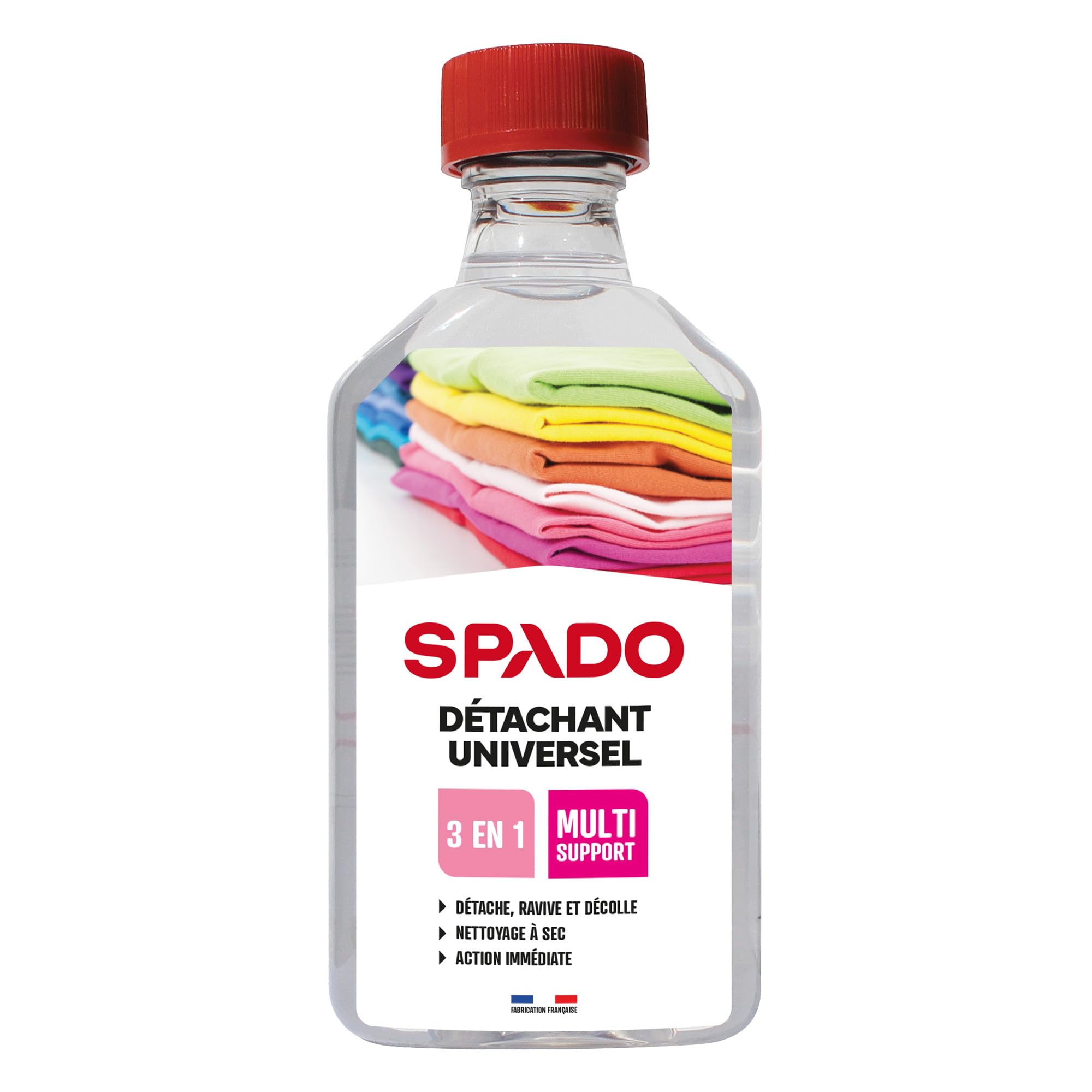 SPADO - Détachant Universel à Sec - Élimine Taches Tenaces - Ravive les Couleurs - Multi-​Textiles & Matériaux - Fabrication Française - 250ml (LOT X3)