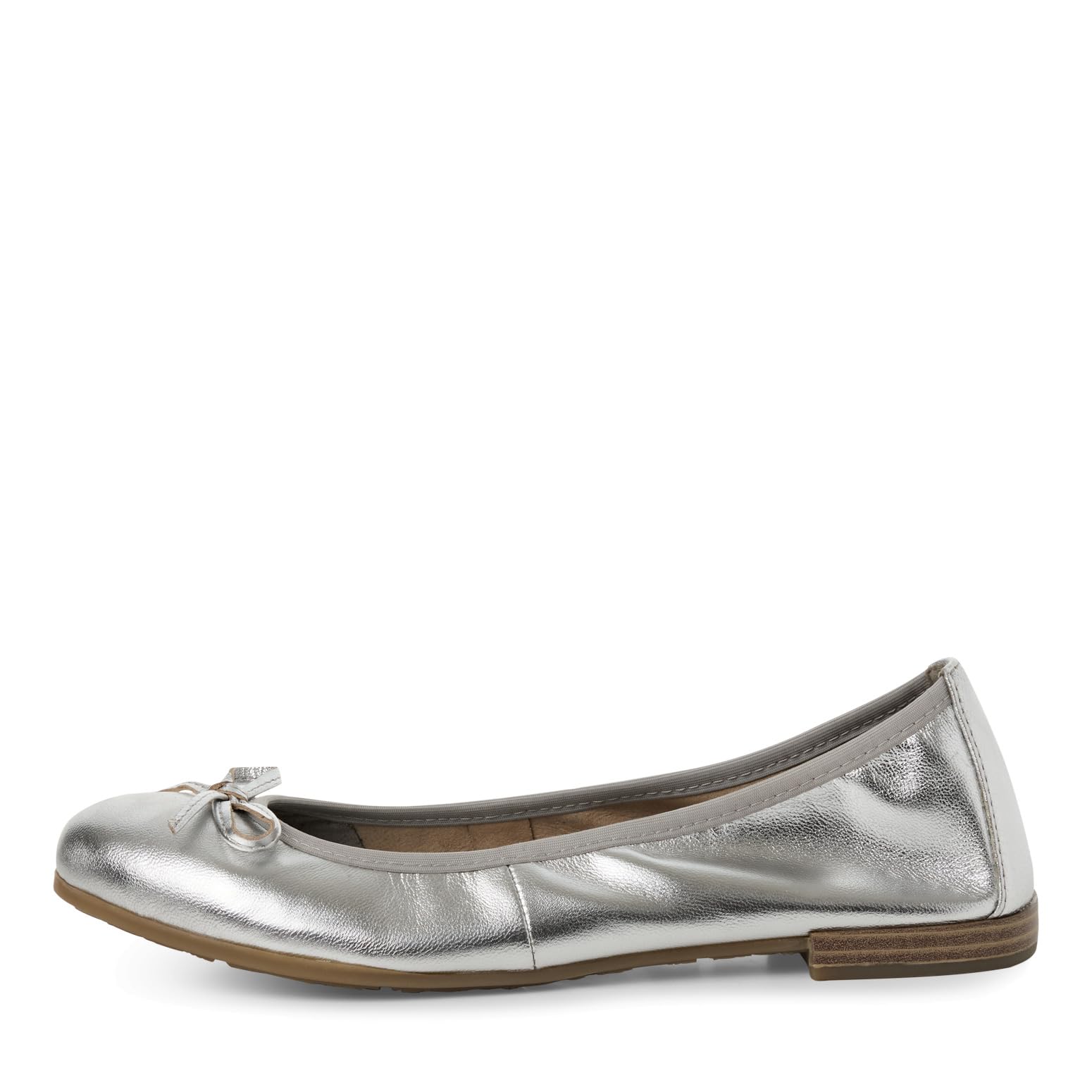 MARCO TOZZI Women's Ballet 2-22100-41 Ballet Flat - Bailarinas para Mujer, Plata, 38 EU
