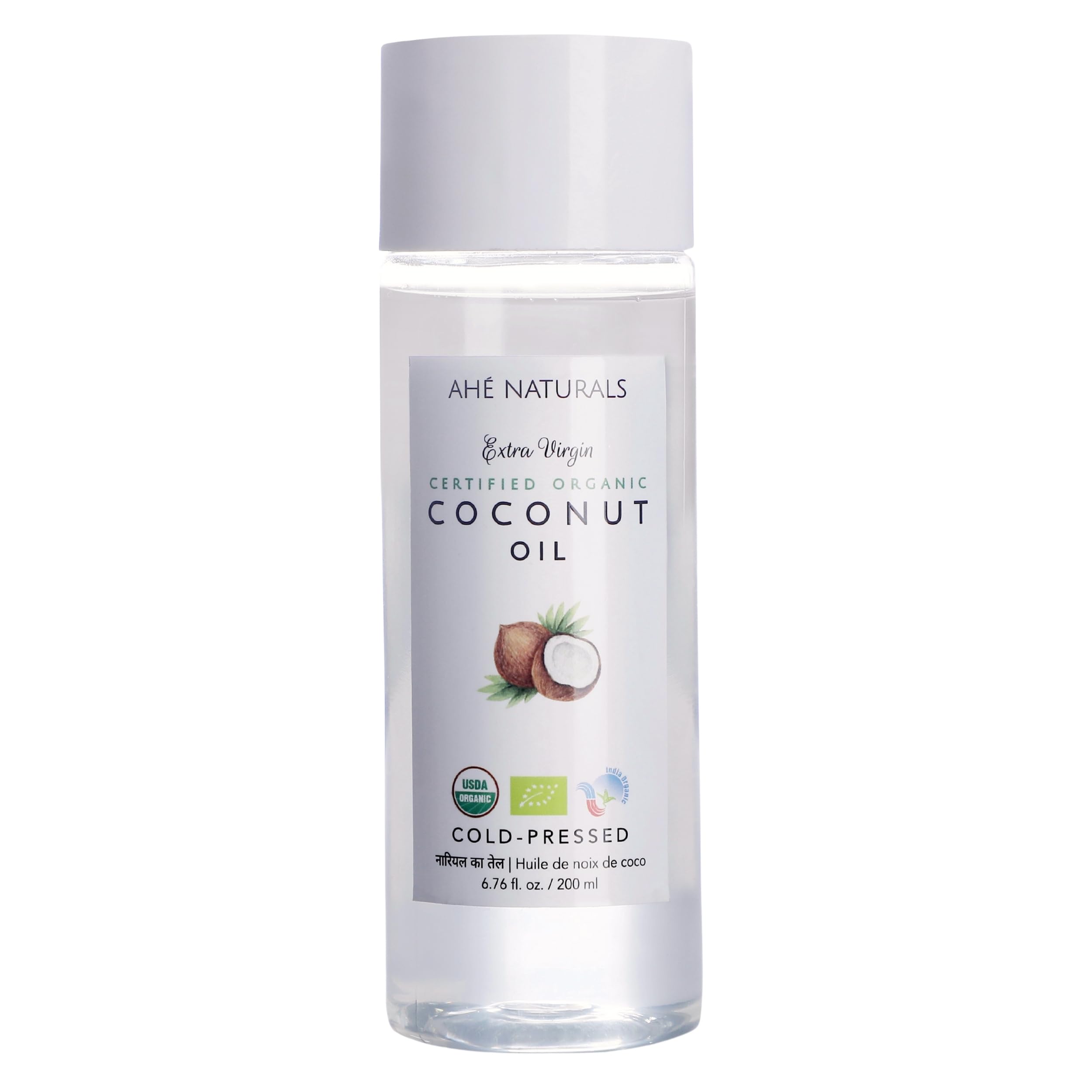 Ahé Naturals Certified Organic Extra Virgin Coconut Oil: Pure Oil for Cooking, Skin, Hair, Baby Massage; 200 ml (B0CRL9JHPY) Amazon Price History, Amazon Price Tracker