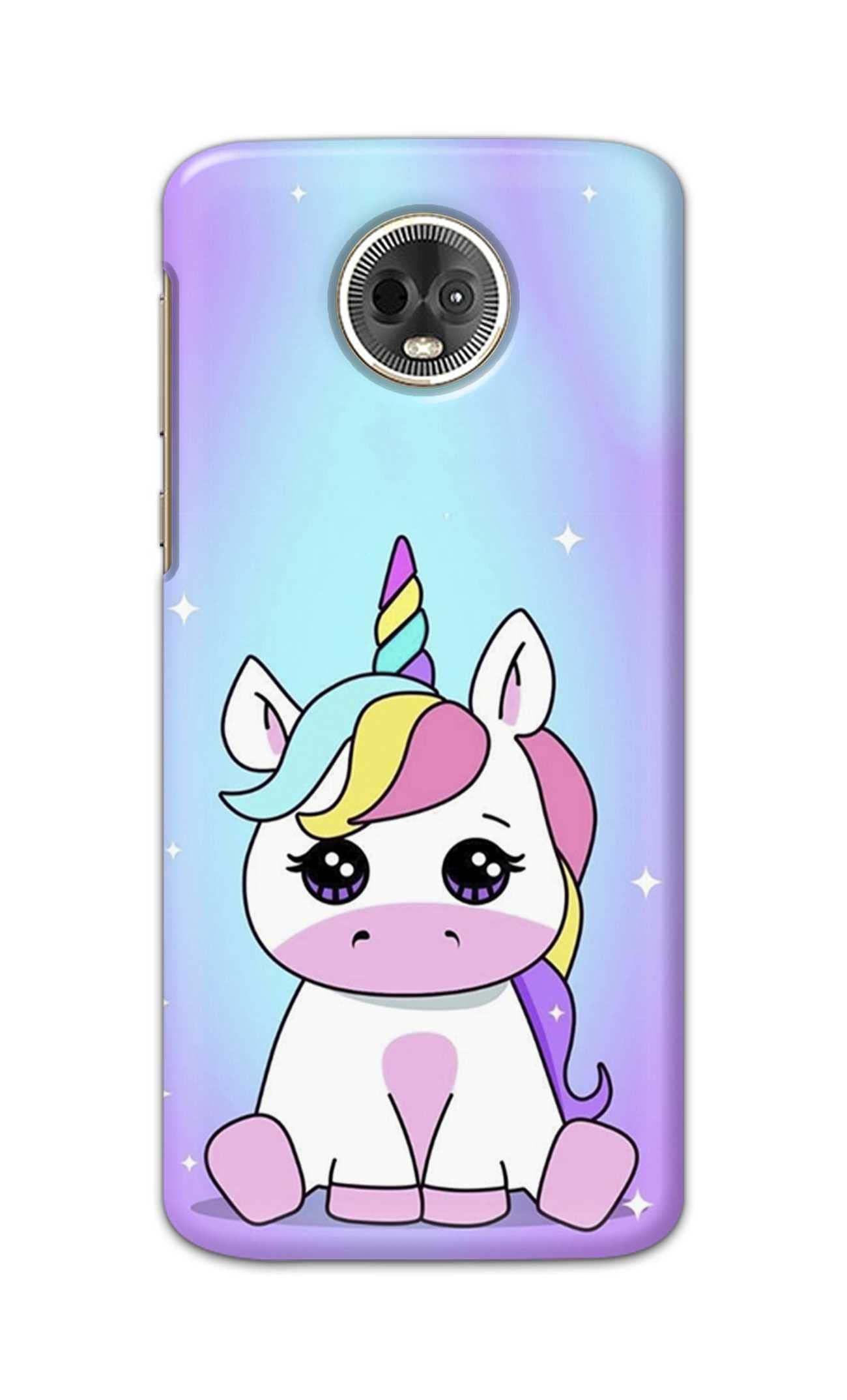 TweakyMod Designer Printed Hard Case | Baby Unicorn Back Cover Compatible with Moto E5 Plus