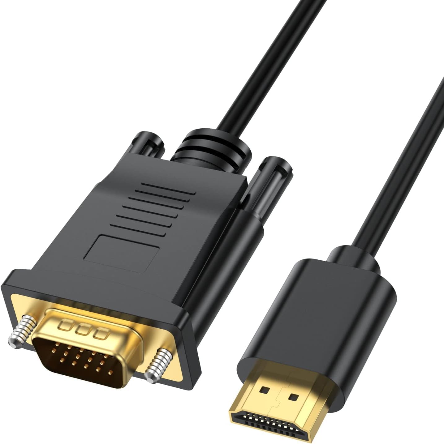 HDMI to VGA Cable 3.3 Feet, HDMI to VGA Adapter (Male to Male) 1080P HD Video Cord Compatible for Computer, Desktop, Laptop, PC, Monitor, Projector, HDTV and More (NOT Bidirectional)-image-8