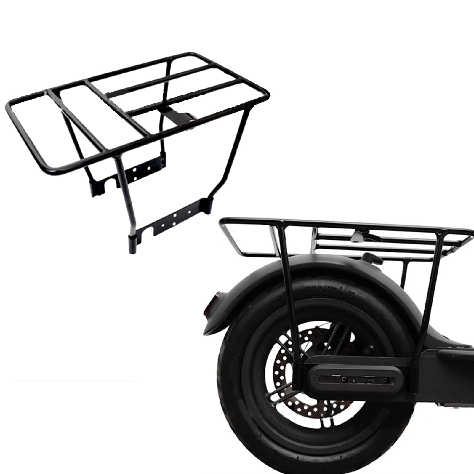 Portapacchi posteriore per scooter elettrico, ruota posteriore spessa, scaffale di carico di ricambio per portapacchi posteriore durevole