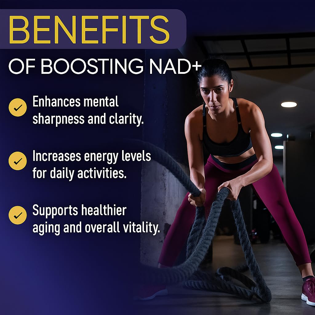 Ageless NAD+ Supplements for Women & Men | 300mg Nicotinamide Riboside Chloride | Dietary Supplement for Anti-Aging | Supports Energy, Focus, Stamina, Fat Metabolism & Cognitive Function – 30 Capsules