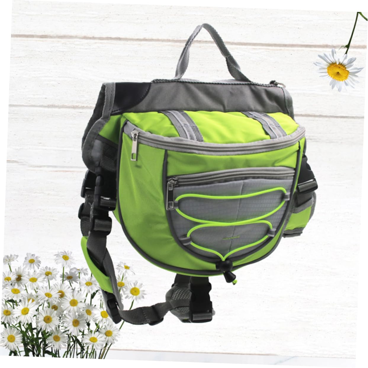 BUGUUYO Large Dog Pet Backpack Portable Oxford Saddlebag Harness Leash Hook for Hiking Travel