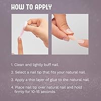 Vista 5 de Ardell Nail Addict - Juego de uñas artificiales premium, mármol morado degradado