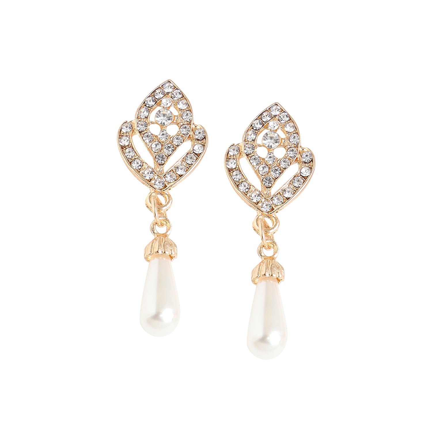 SOHI Gold Plated Pearl Drop Earrings for Women & Girls, jewellery for women, light weight earrings, Push Closure, modern, artificial earrings for women, western earrings (4698) (B0C9DQJCMP) Amazon Price History, Amazon Price Tracker