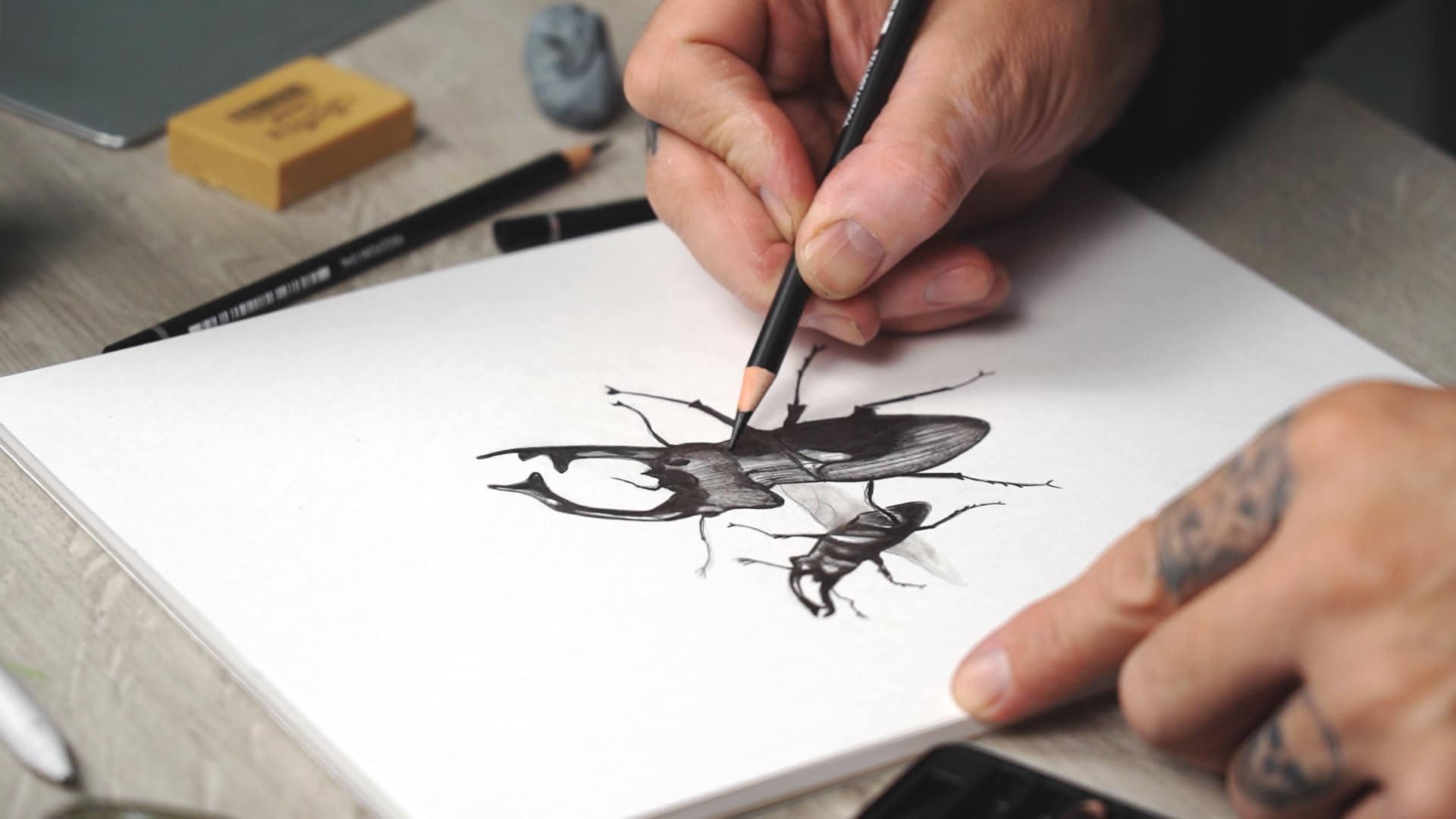 Cretacolor Deep Black Drawing 10-Piece Set, Multi - Image 6