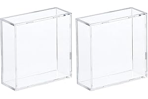 BCW 2-Pack 6x8 Hockey Puck Display Case Cube Square Holder | Crystal...