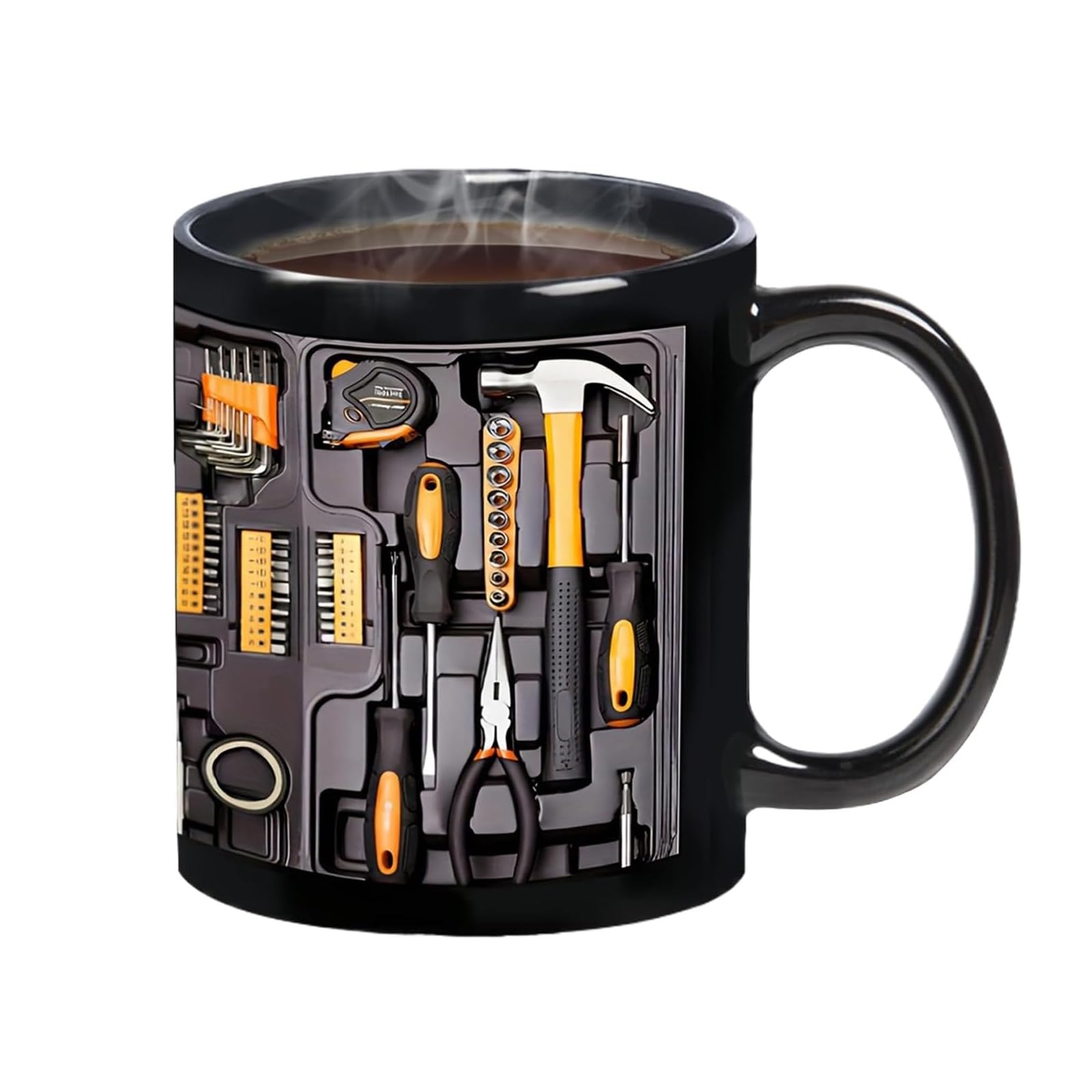 Mechanic Toolbox Mug, Industrial-Style Ceramic Coffee Mug, Creative Mugs with Handle, Realistic Mechanics Tools Cup for Tea, Coffee & Hot Drinks, Gifts for Engineer Dad Men