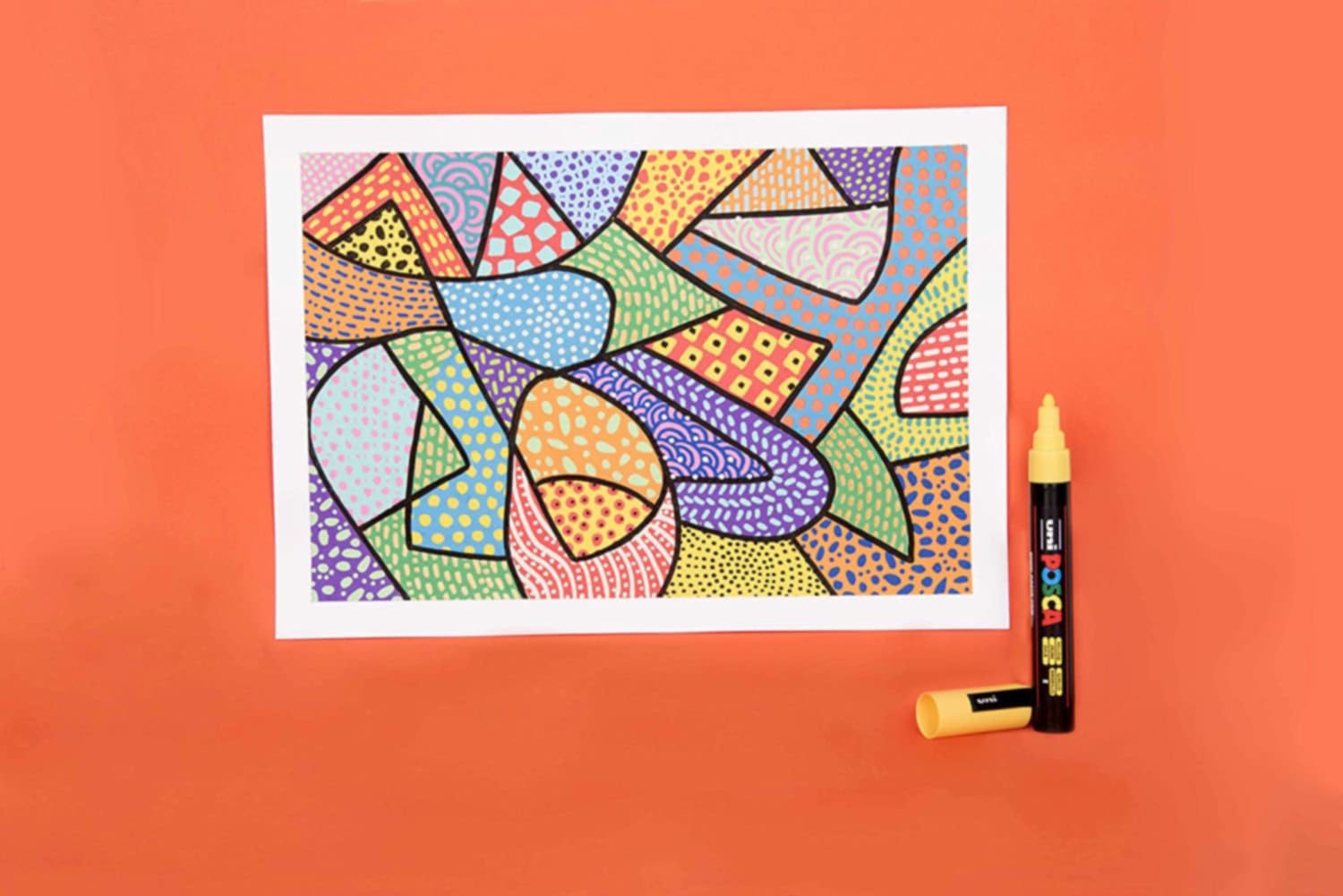 Posca - Uniposca Set mit Acrylstiften, Rundspitze, 1,8-2,5 mm, Farben für Stoff, Holz, Glas und mehr, Aquarellstifte, Uni Posca Professional und Schreibwaren, wasser-/lichtbeständig