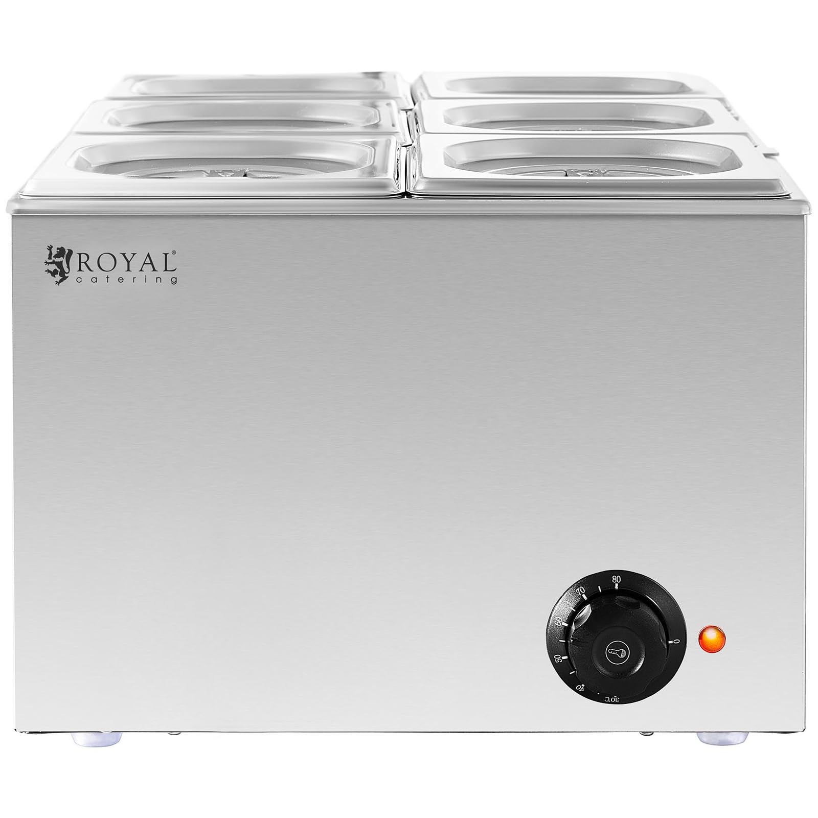 Royal Catering RCBM_GN1/6_1 Bain Marie 640 W 6 x GN 1/6 per bagnomaria