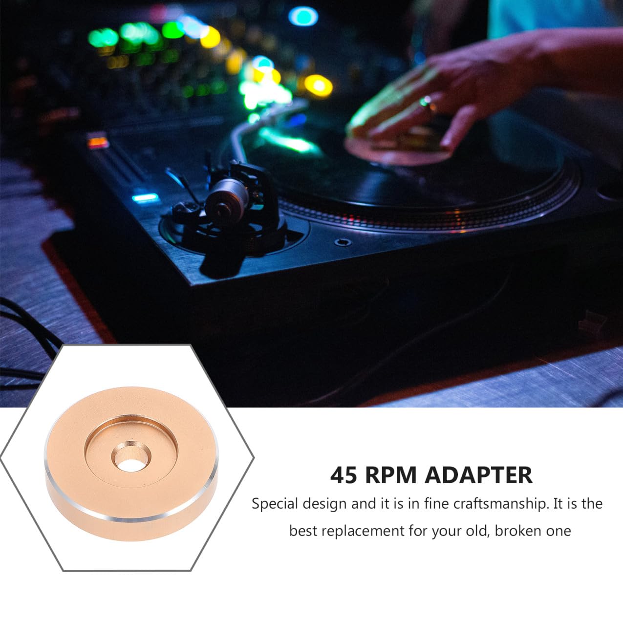BESTonZON 3 Pezzi Adattatore Convertitore 45 Accessori Per Dischi Disco In Vinile Da 7 Pollici Cupola Album Adattatore Per Dischi Adattatore Per Dischi Da 45 Giri Giradischi Adattatore