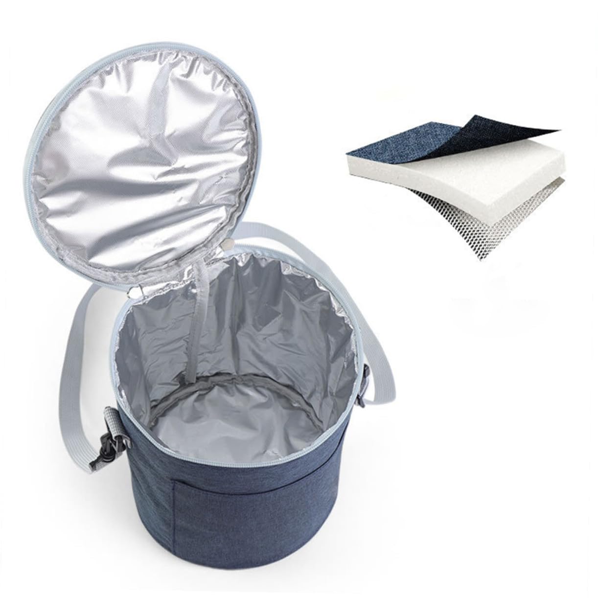 LABRIMP Bolsa Térmica de Almuerzo Portátil de Tela Oxford Ligera y Resistente para Camping y Trabajo Aislamiento para Conservar Alimentos