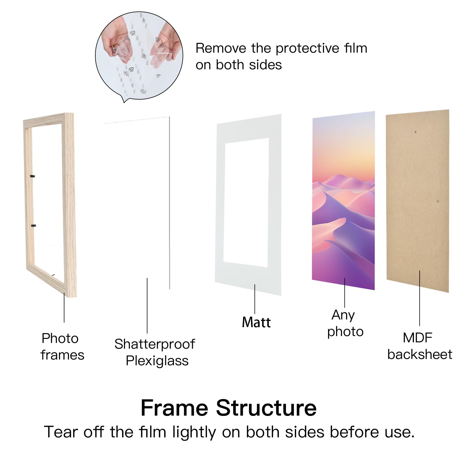 Cornice Portafoto DKD Home Decor Bianco Marrone Legno Cristallo Legno Di Mango Indiano 20 X 2 X 255 Cm 59263513