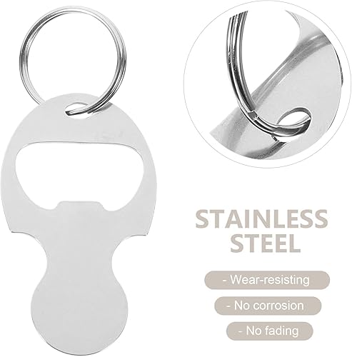 Miniatura 9 de Gadpiparty 6 piezas de fichas de carrito de compras de aleación de aluminio, prácticos abrebotellas, llavero de metal antipérdida para hombres y