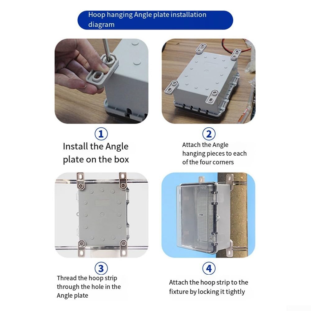 IP66 wasserdichte elektrische Anschlussdose mit transparenter Abdeckung, ABS-Kunststoffgehäuse für den Außenbereich, für Steckdosenschutz, Garten und Industrie (transparent)