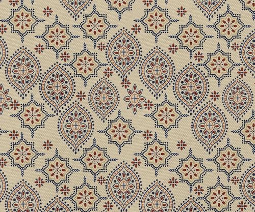 Tissu taffetas imperméable résistant aux UV imprimé ivoire pour coussin