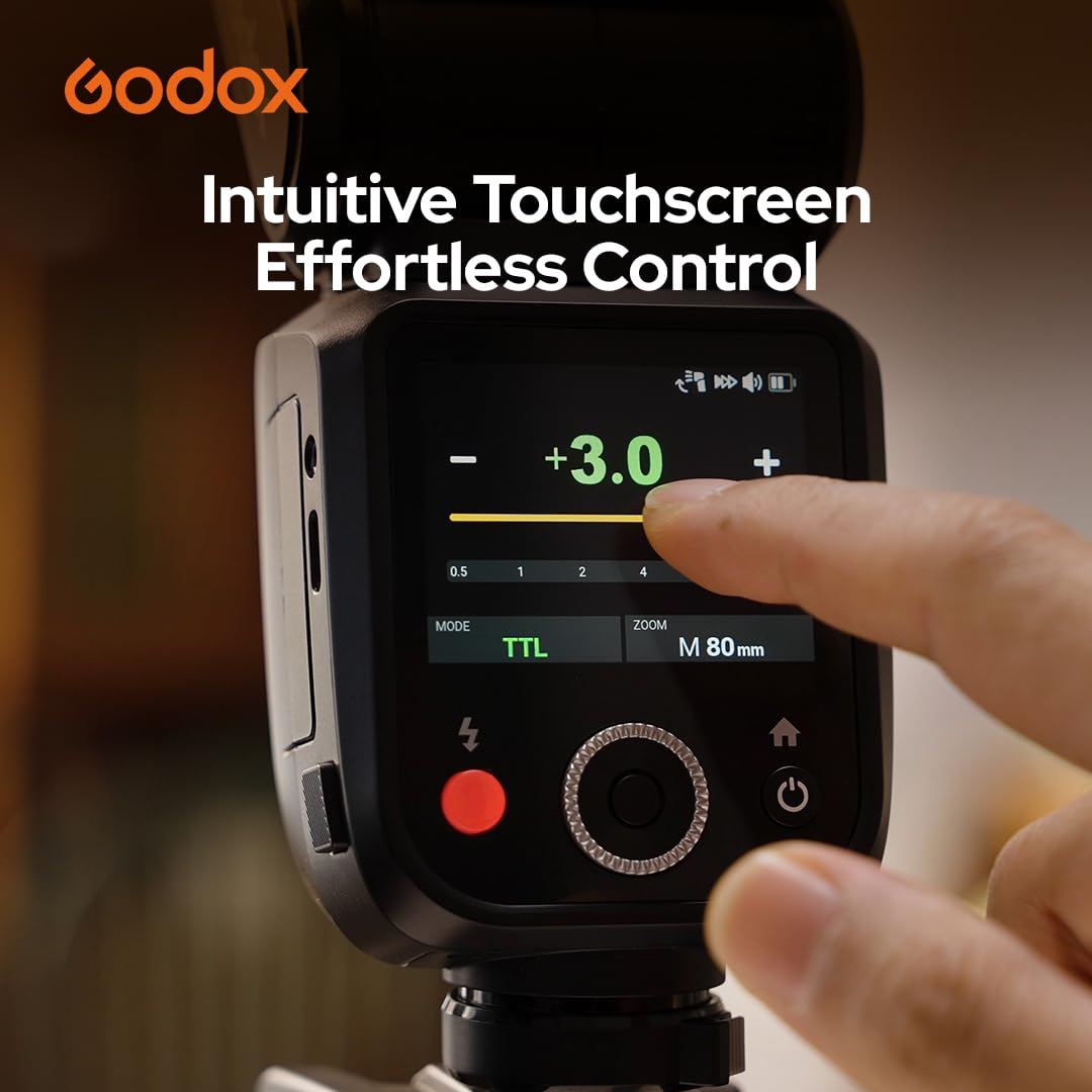 Amazon.com : Godox V100-F Flash for Fuji Camera,Round Head Camera
