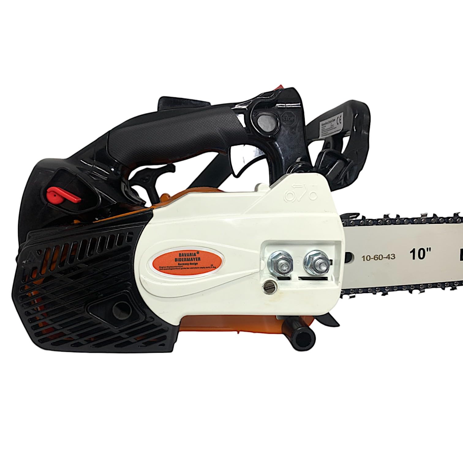 Motosega a Scoppio 25CC 2 Tempi da Potatura Giardinaggio con Barra Carving da 25cm Potenza 1.1KW 12500 Giri/min Avviamento Easy-Start Sistema Antivibrazioni Kit Montaggio incluso