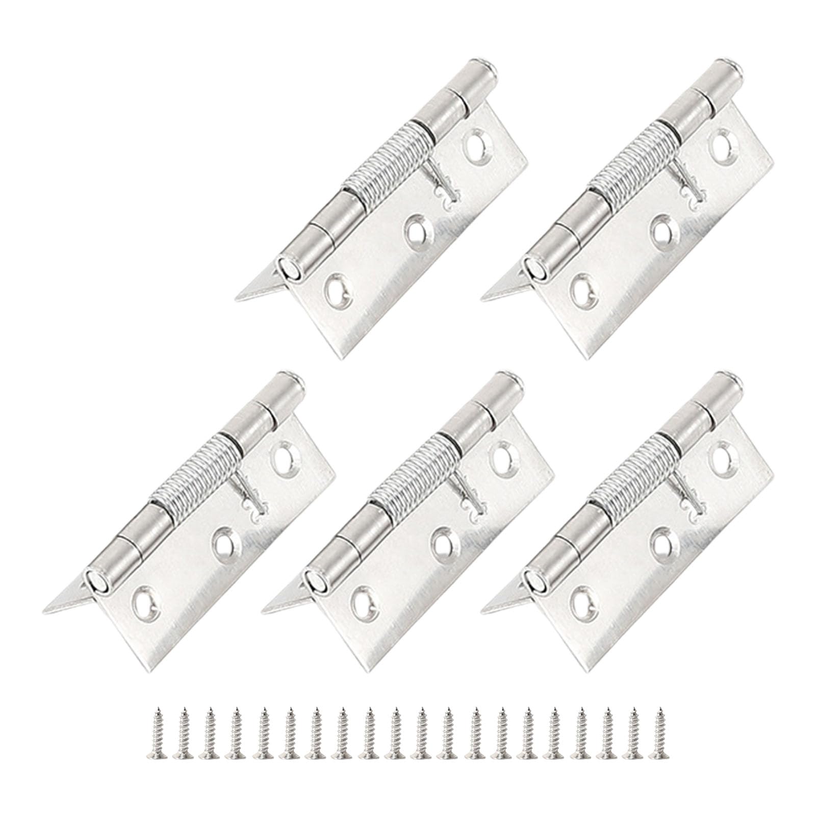 Fexxkg 3Inch Spring Hinge Quiet Closing Spring Joint Permanent 304 Untarnished Hardware For Cabinet Door Repair Spring Filled Door Joint