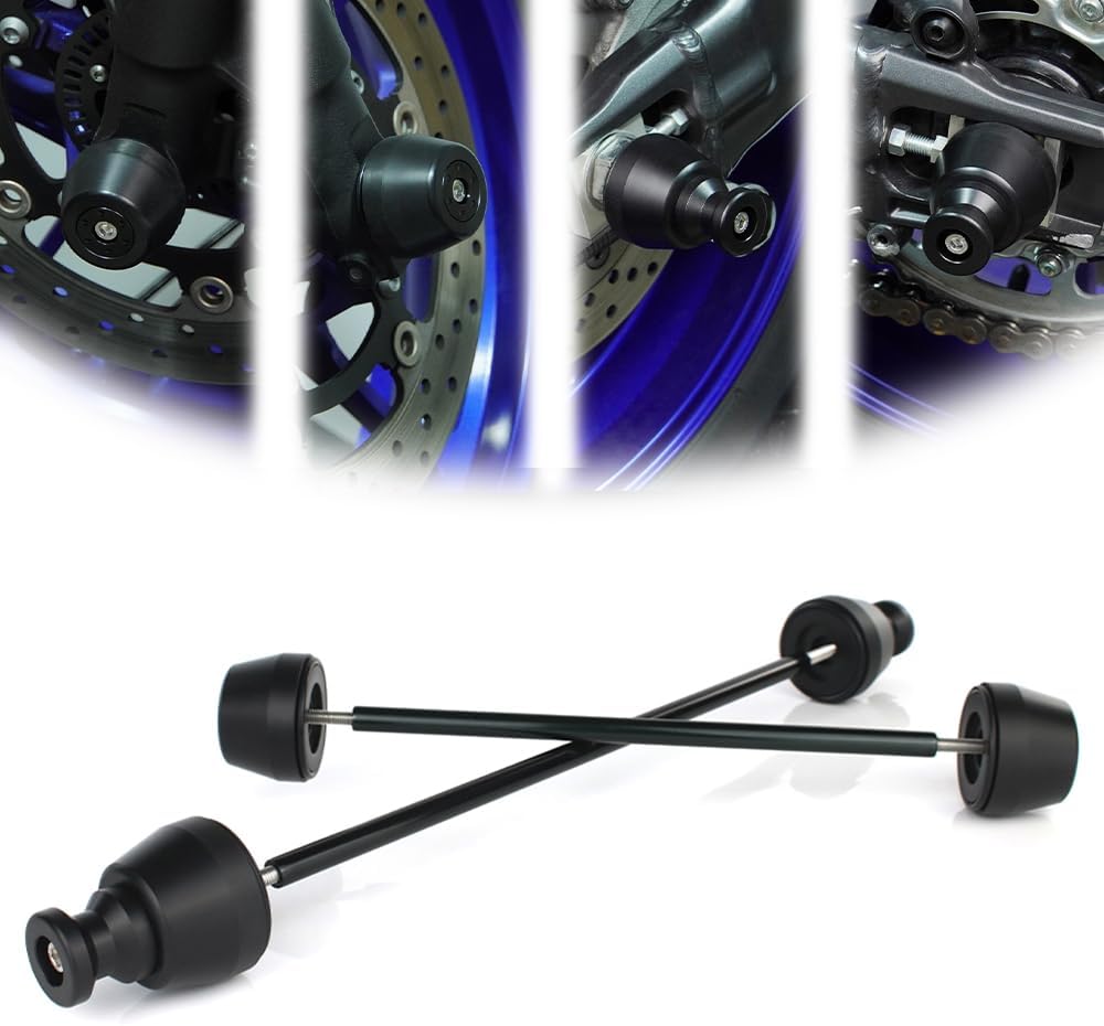 Xitomer Front Rear Axle Sliders Fit for MT-09 / SP 2021-2023 Tracer 9 / GT Frame Sliders Fit for XSR900 2022-2024, Tracer 9 GT+ 2023-2024 Motorcycle Crash Protection With Swing Arm Bobbins