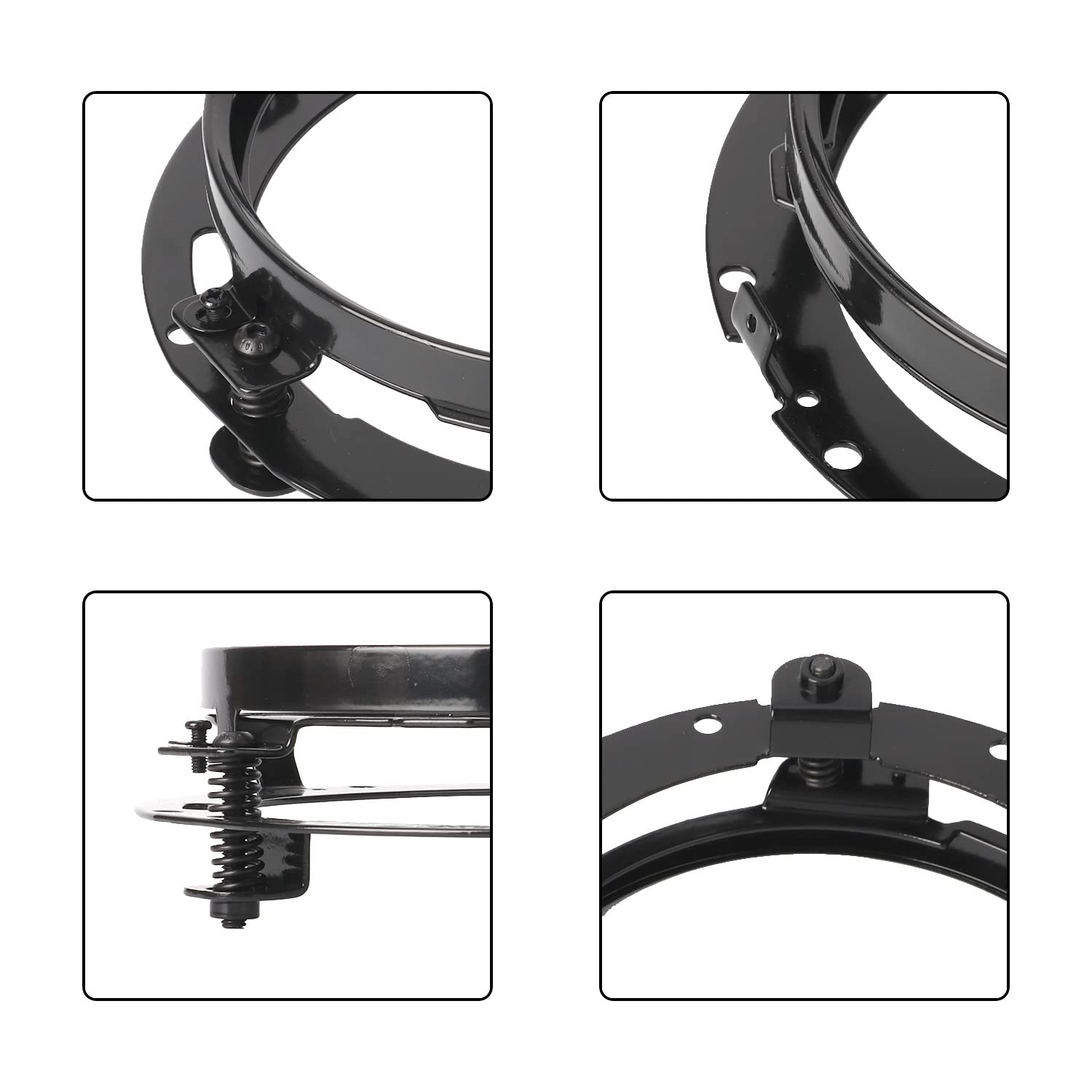 Soporte Para Faro Redondo De 7 Pulgadas - Montaje Fácil Para Moto Harley Road King, Estilo Y Seguridad