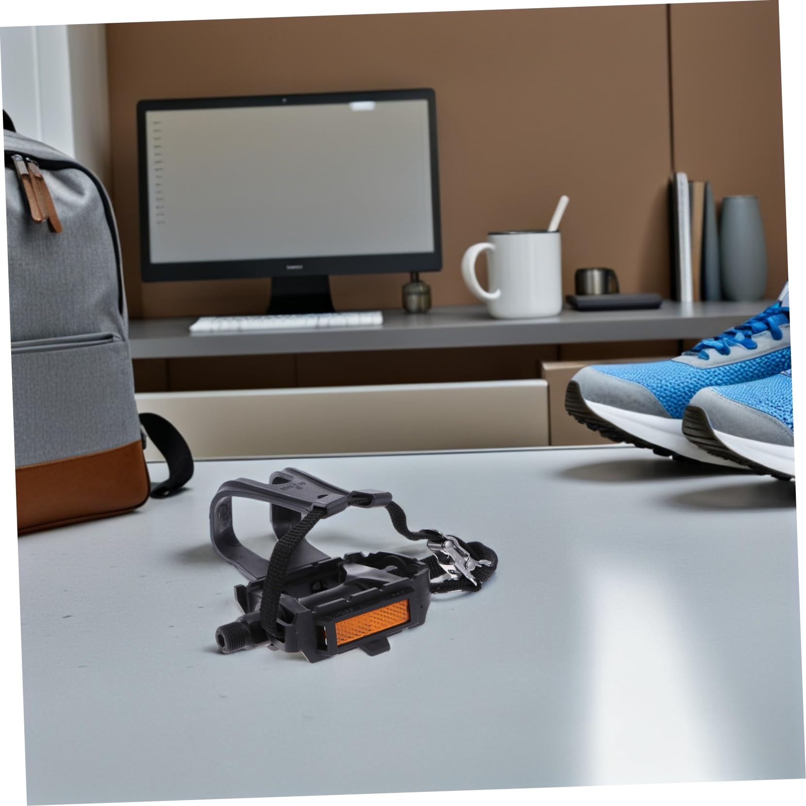 UKCOCO 2 Pares Correas Elásticas para de Bicicleta Ajustables Antideslizantes de Correas de Nylon Resistentes para Bicicleta Fija Carretera con Ajuste Rápido y Soporte Cómodo